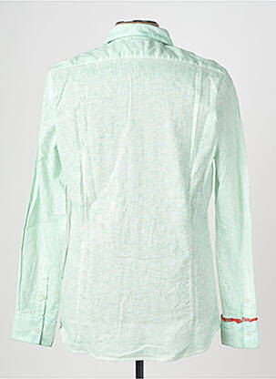 Chemise manches longues coupe cintrée vert BOB homme
