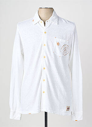 Chemise manches longues coupe cintrée blanc BOB homme