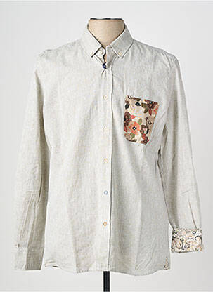 Chemise manches longues coupe cintrée vert BOB homme