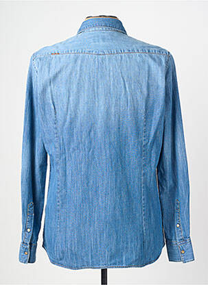 Chemise manches longues coupe cintrée bleu BOB homme