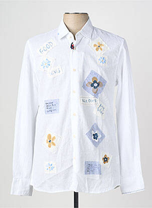 Chemise manches longues coupe cintrée blanc BOB homme