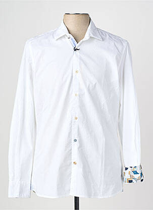 Chemise manches longues coupe cintrée blanc BOB homme