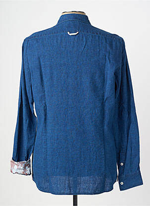 Chemise manches longues coupe cintrée bleu BOB homme