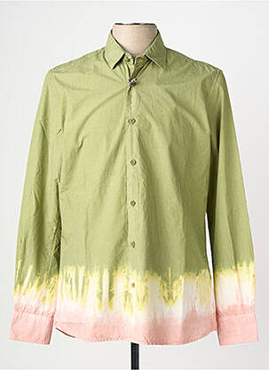 Chemise manches longues coupe cintrée vert BOB homme