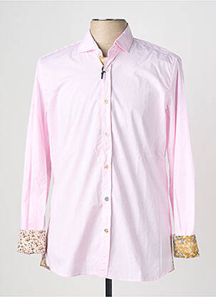 Chemise manches longues coupe cintrée rose BOB homme