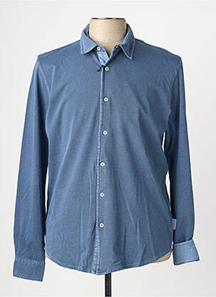 Chemise manches longues coupe cintrée bleu BOB homme
