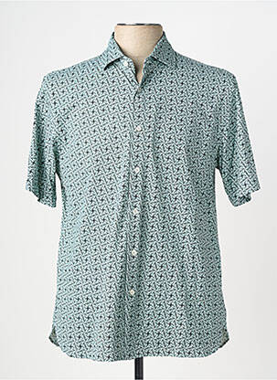 Chemise manches courtes imprimé fantaisie vert XACUS homme