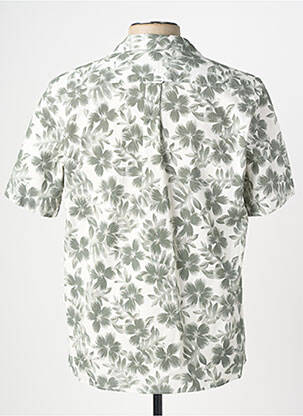 Chemise manches courtes col tailleur vert XACUS homme