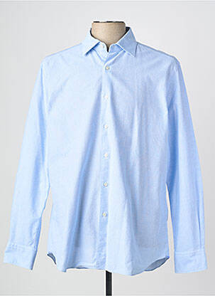 Chemise manches longues coupe cintrée bleu XACUS homme
