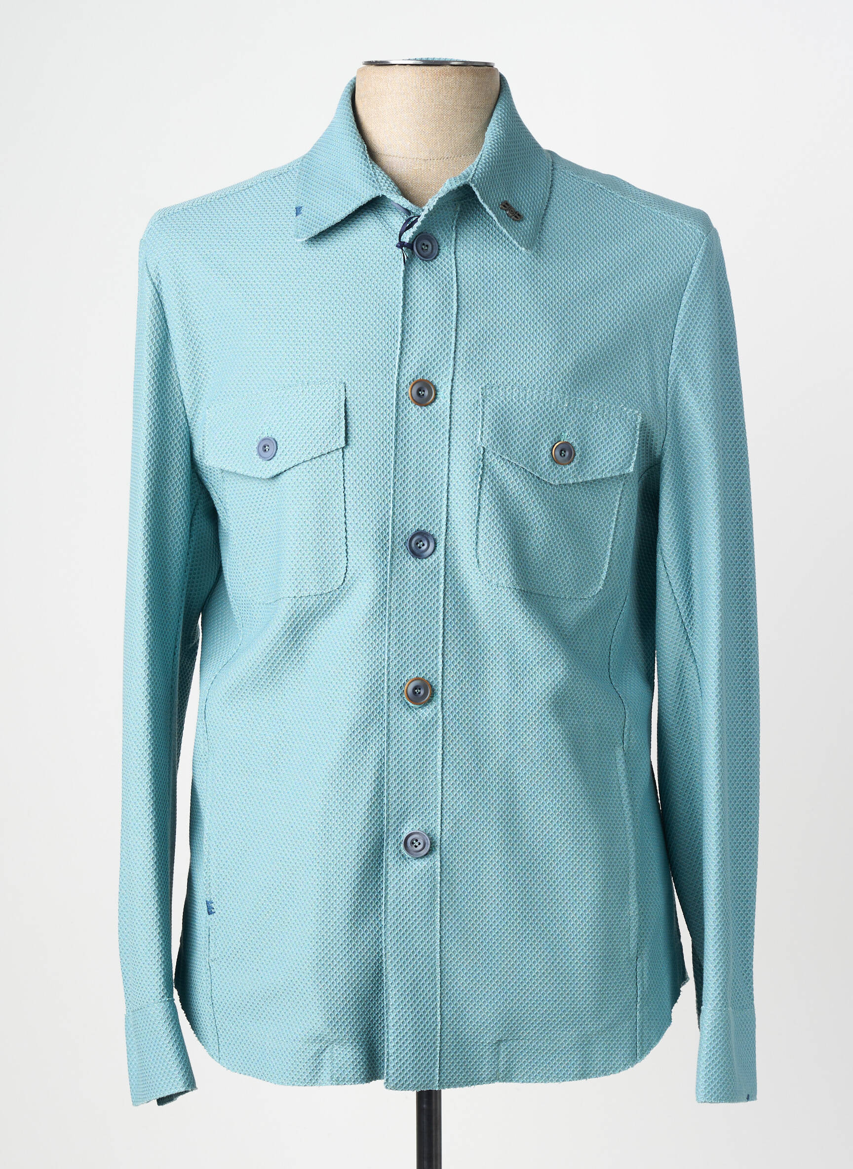 Veste casual fermeture boutonnée sur le devant vert BOB homme