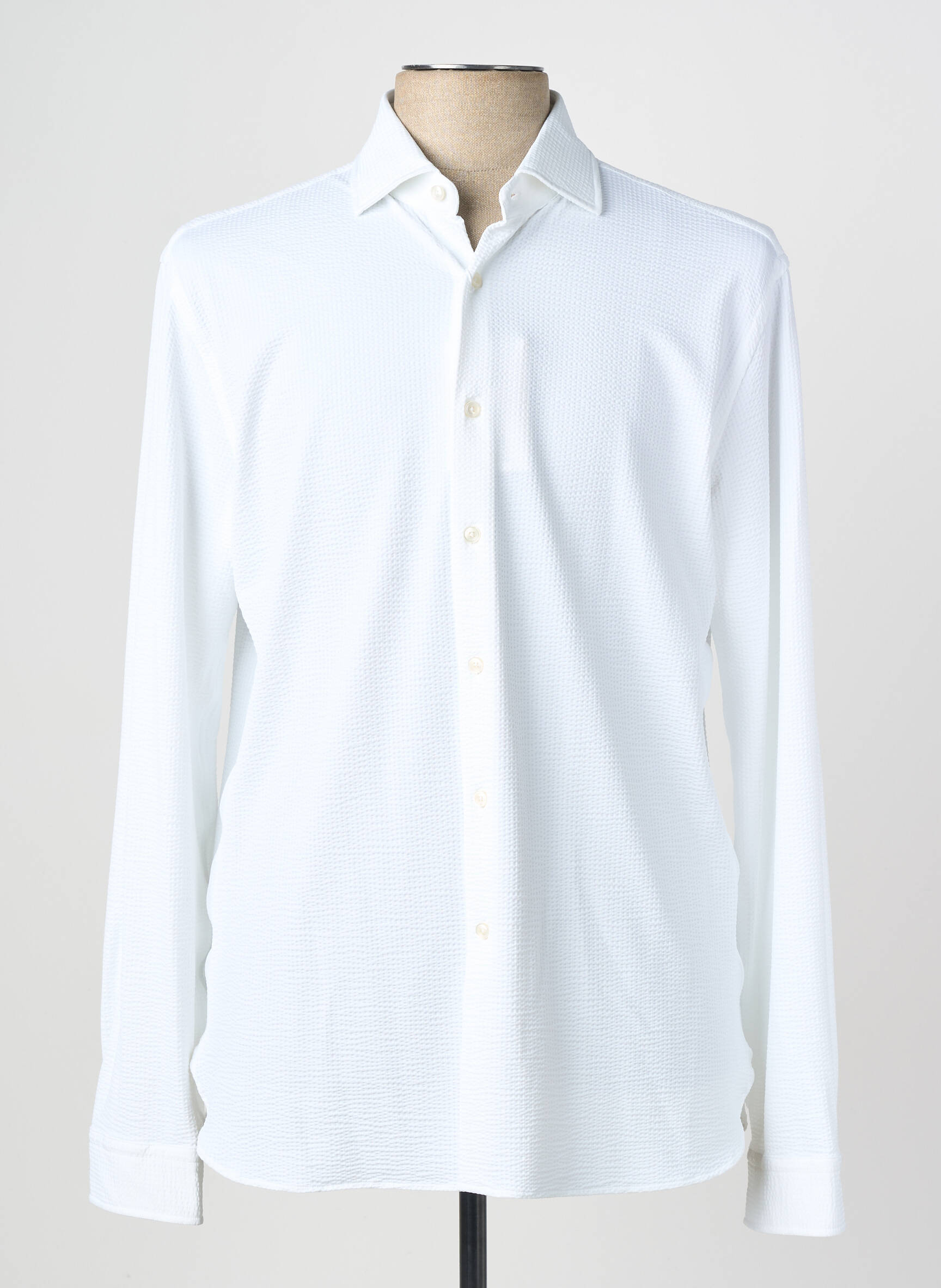 Chemise manches longues coupe cintrée blanc XACUS homme