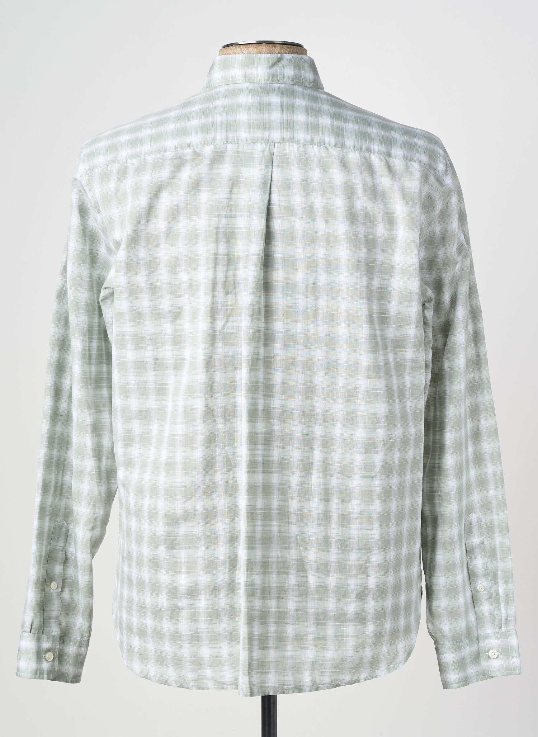 Chemise manches longues imprimé écossais vert XACUS homme