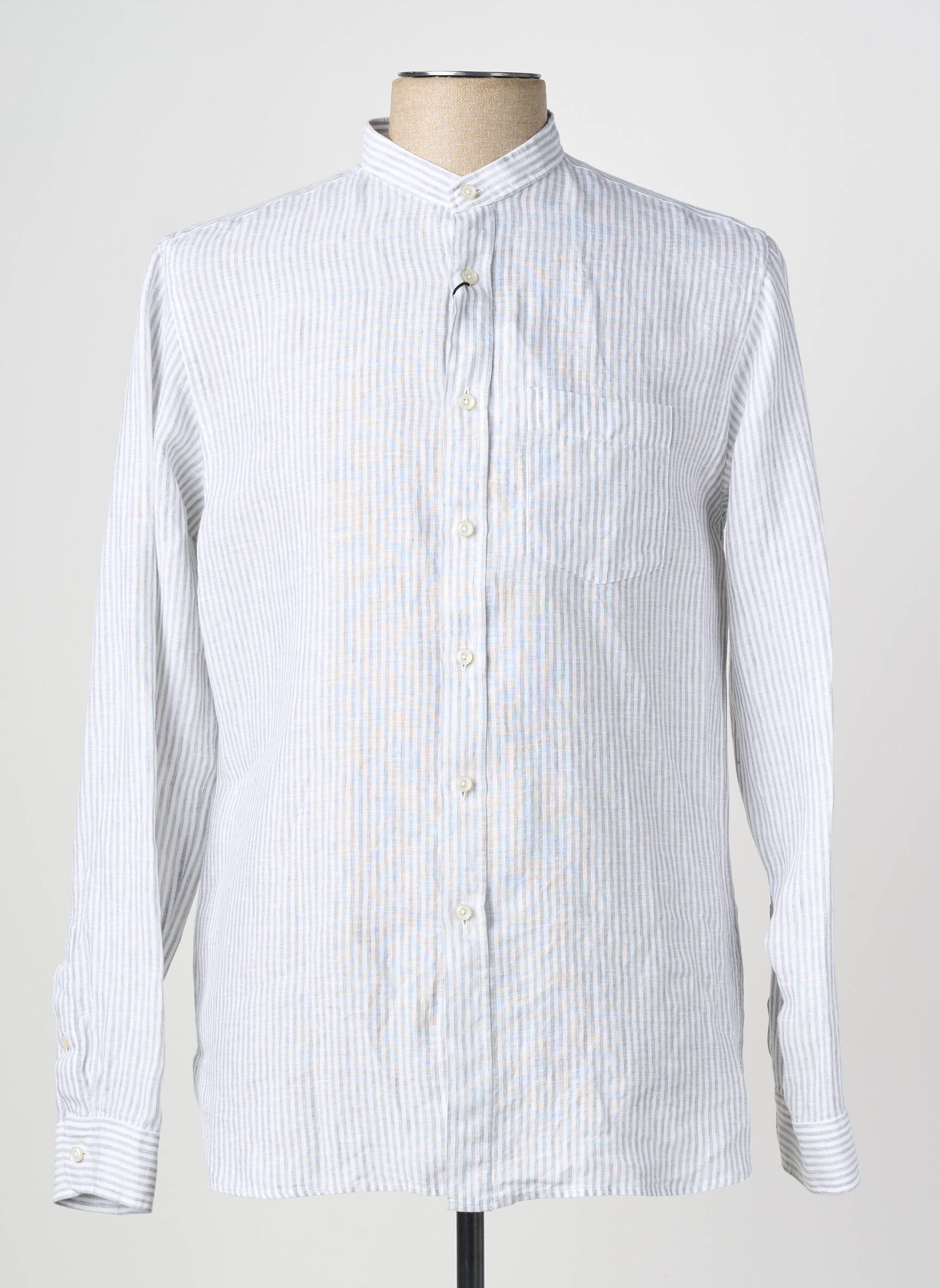 Chemise manches longues coupe cintrée gris XACUS homme