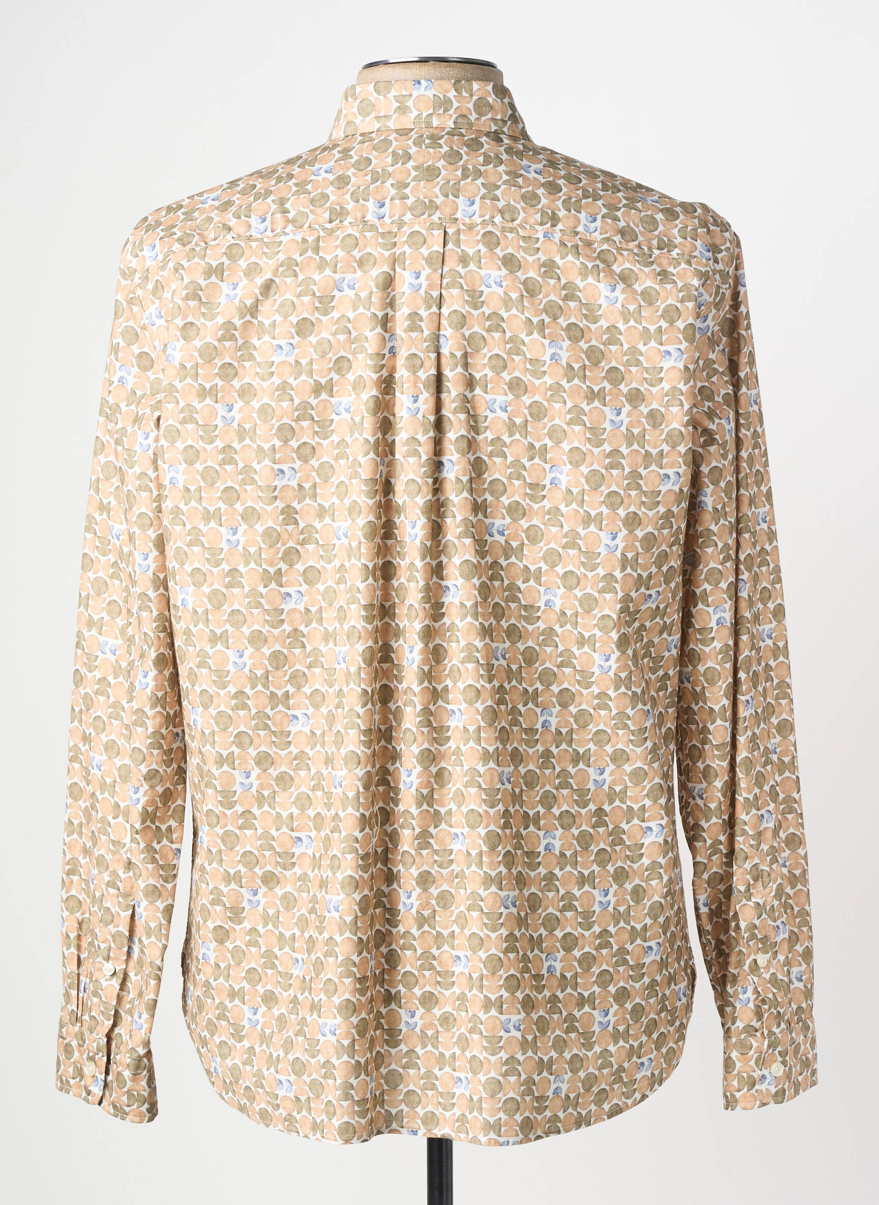 Chemise manches longues coupe cintrée marron XACUS homme