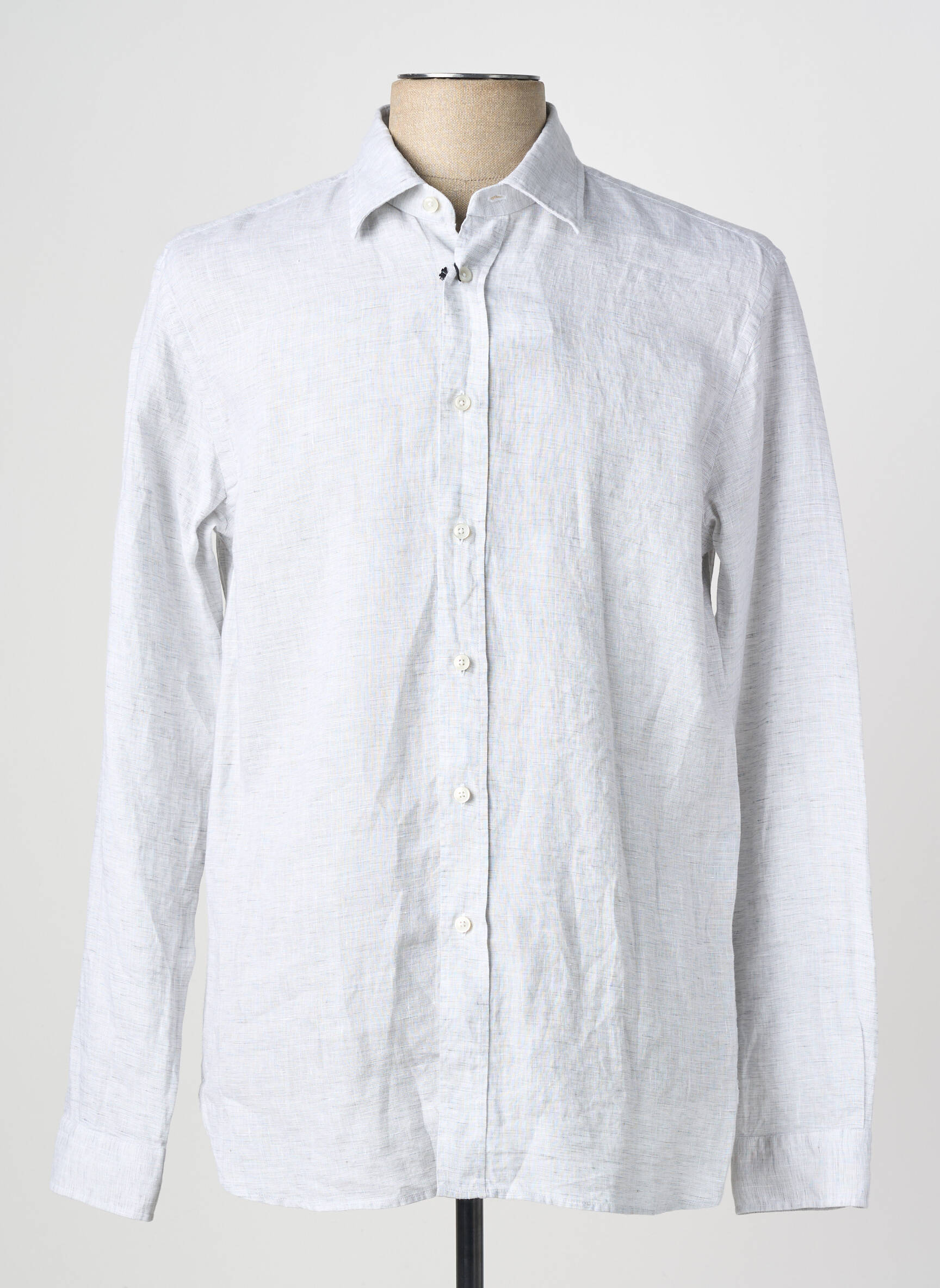 Chemise manches longues coupe cintrée gris XACUS homme