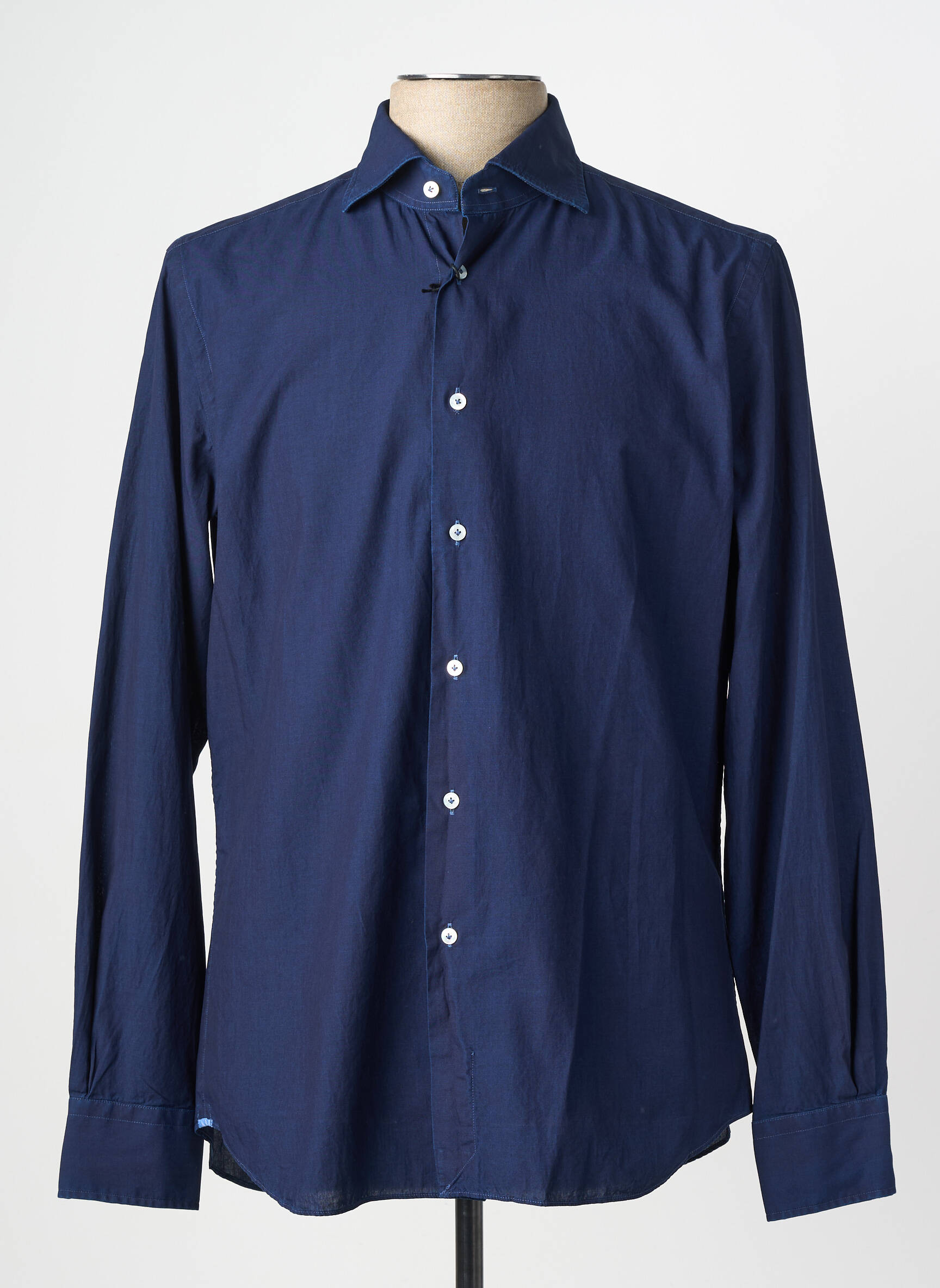 Chemise manches longues coupe cintrée bleu XACUS homme