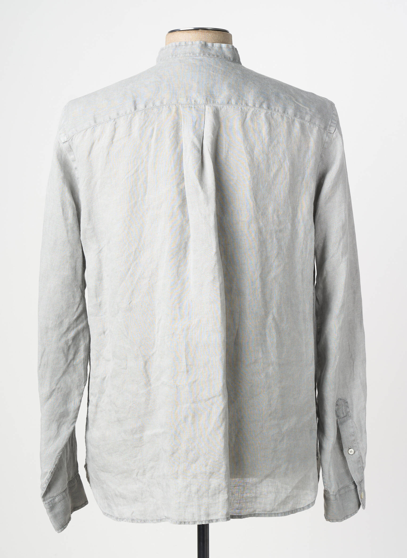 Chemise manches longues coupe droite gris XACUS homme