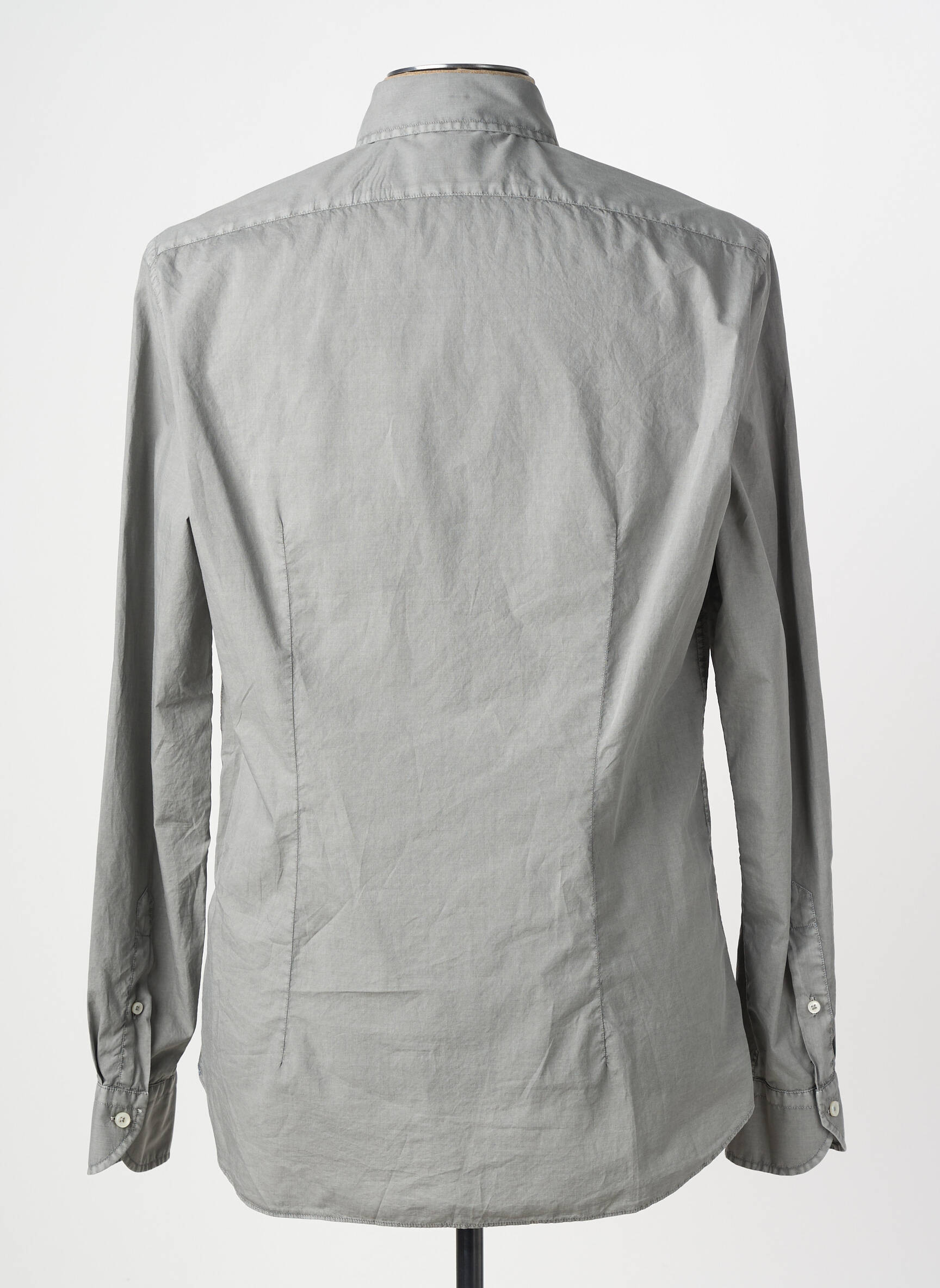 Chemise manches longues coupe cintrée gris XACUS homme