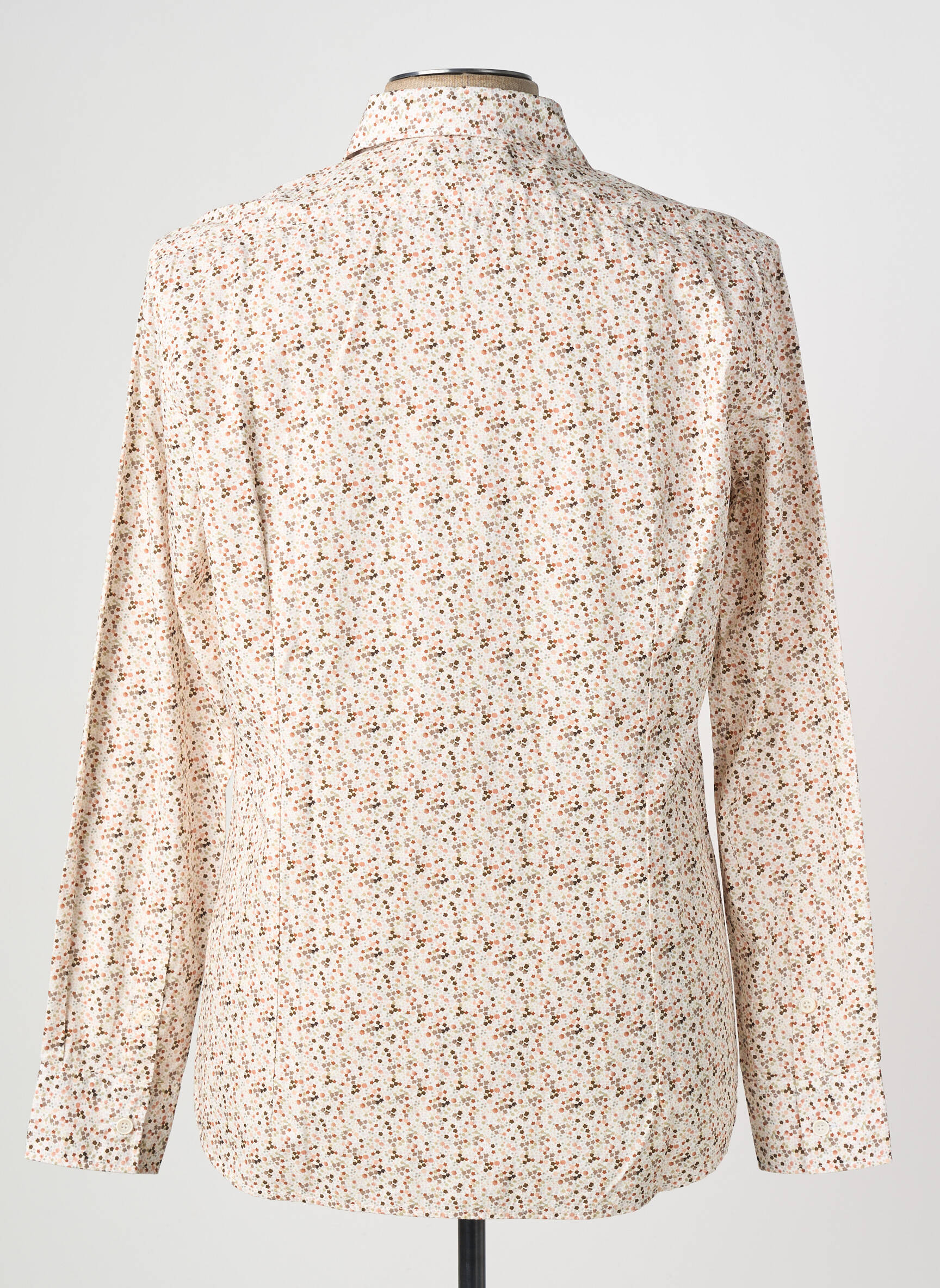 Chemise manches longues imprimé fantaisie beige BOB homme