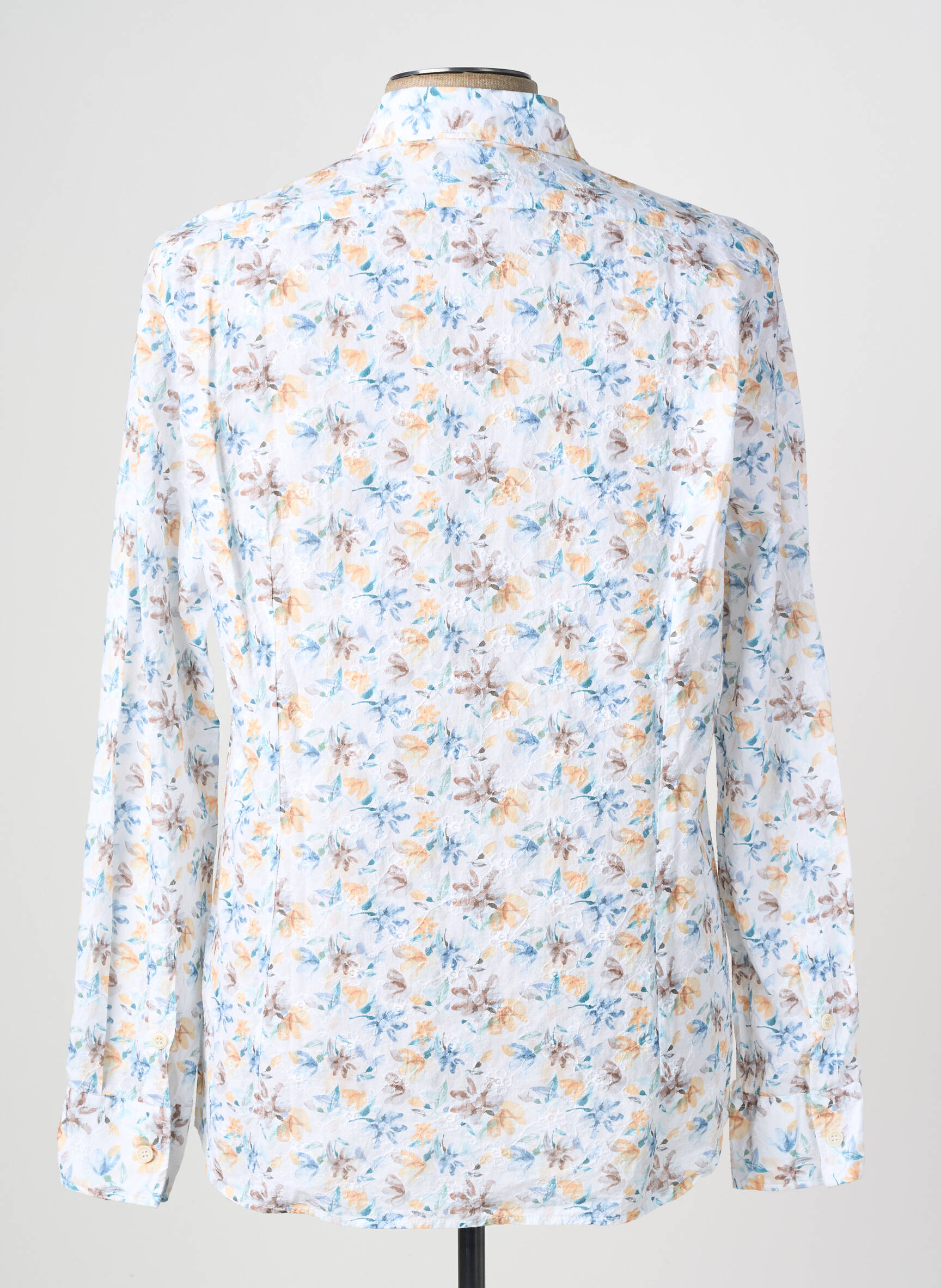 Chemise manches longues imprimé fleurs bleu BOB homme