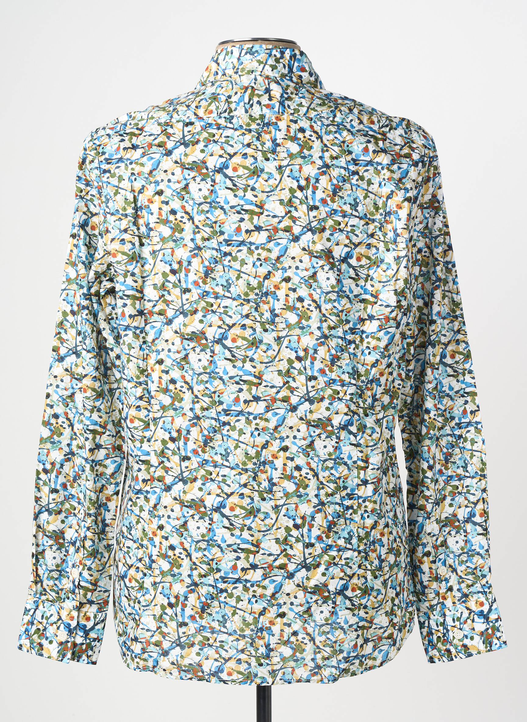 Chemise manches longues imprimé fantaisie bleu BOB homme