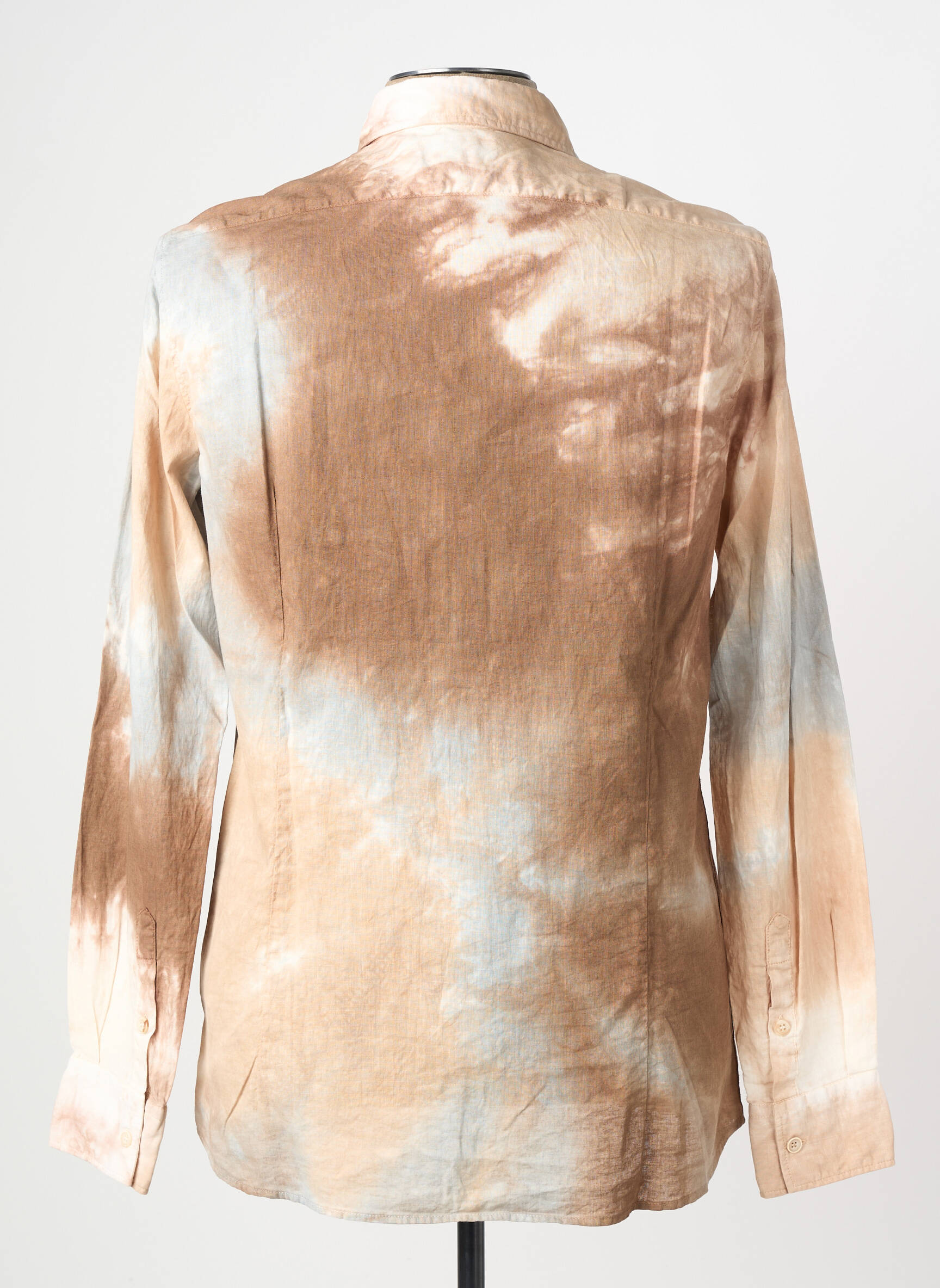 Chemise manches longues coupe cintrée marron BOB homme
