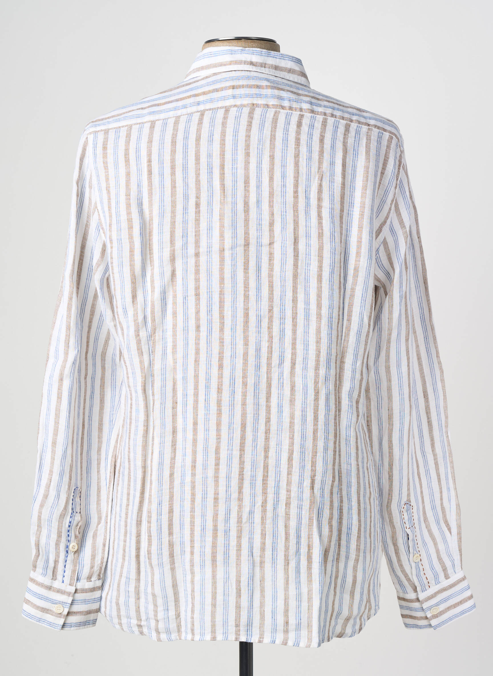 Chemise manches longues coupe cintrée beige BOB homme