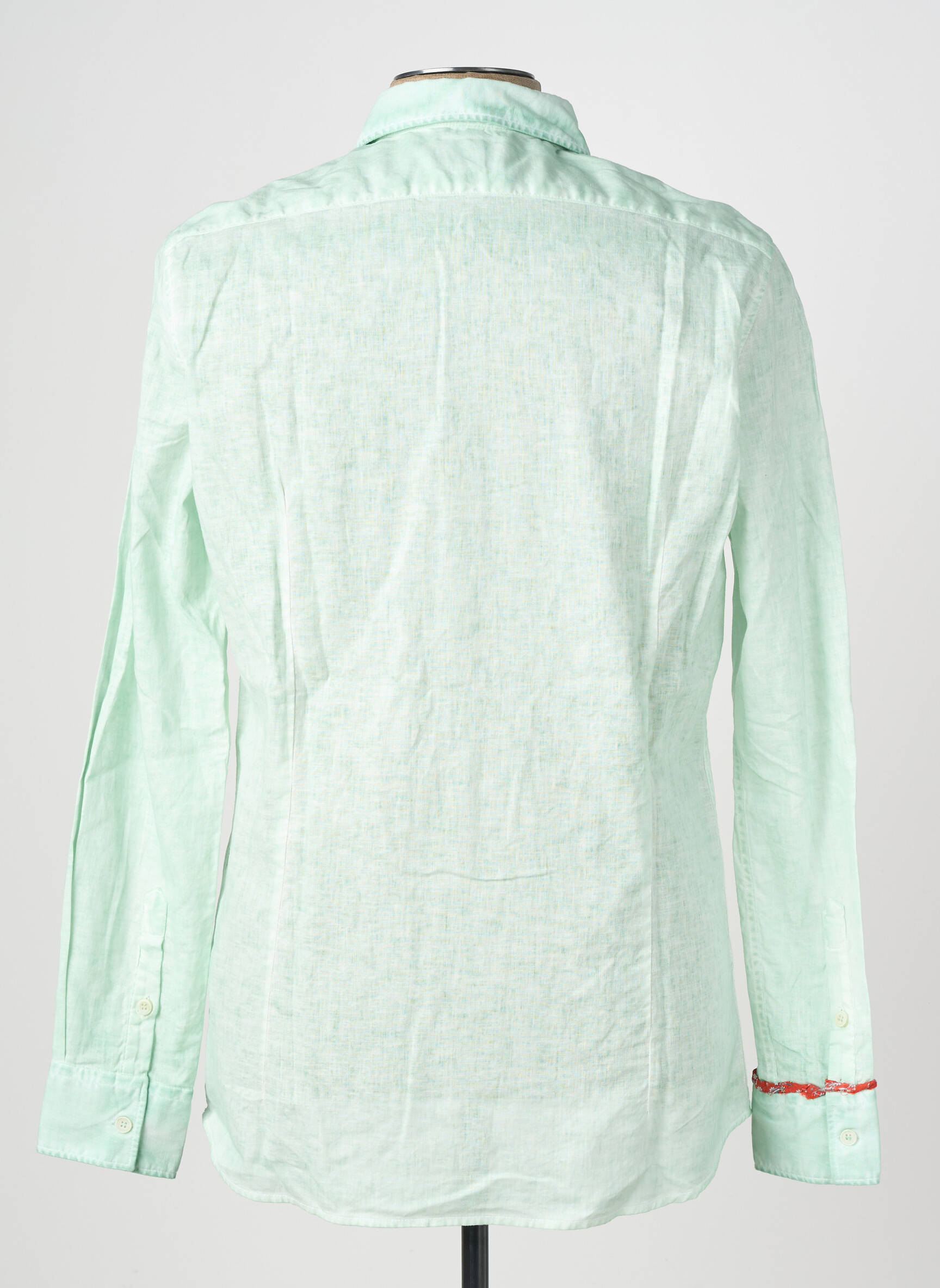 Chemise manches longues coupe cintrée vert BOB homme