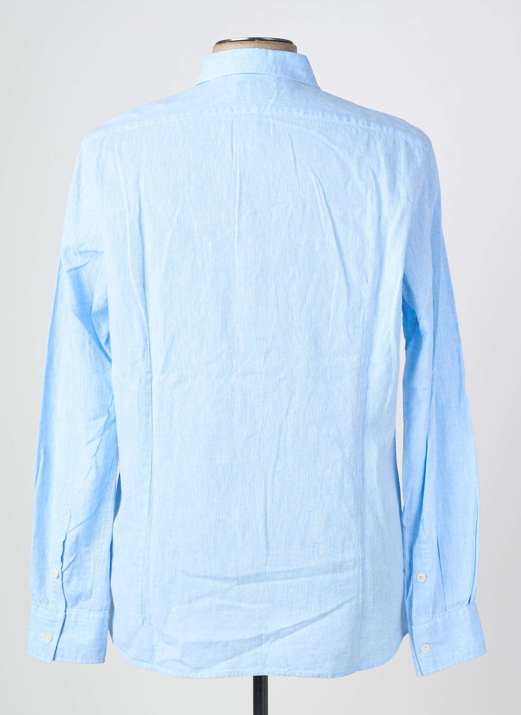 Chemise manches longues imprimé fantaisie bleu BOB homme