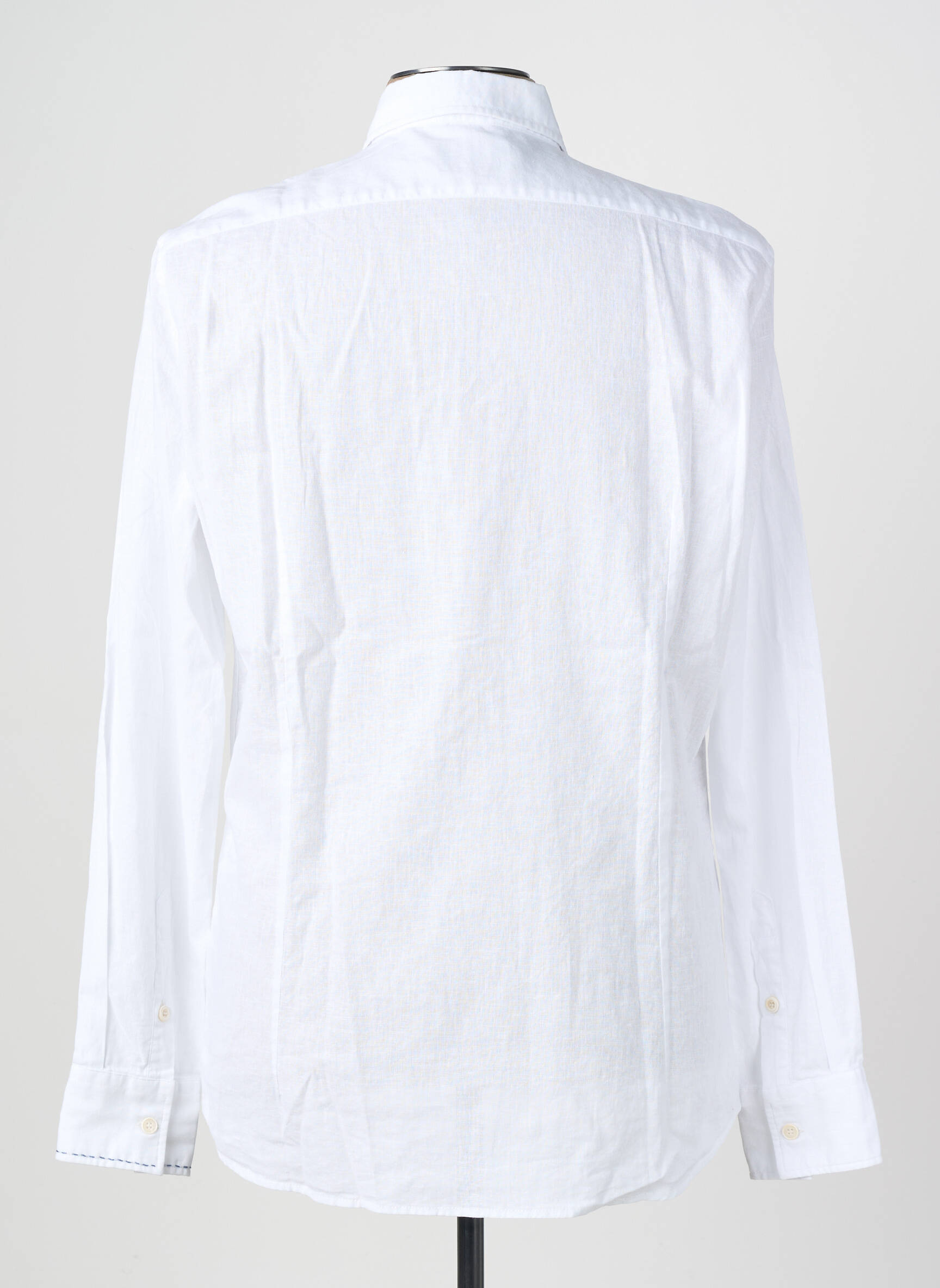 Chemise manches longues coupe cintrée blanc BOB homme