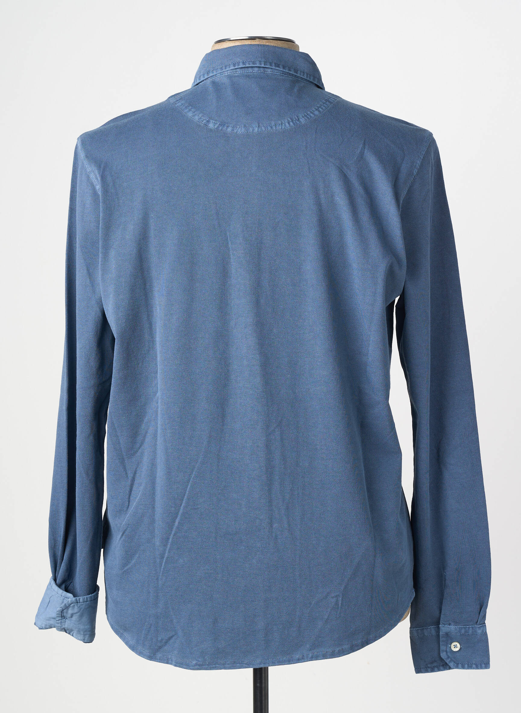 Chemise manches longues coupe cintrée bleu BOB homme