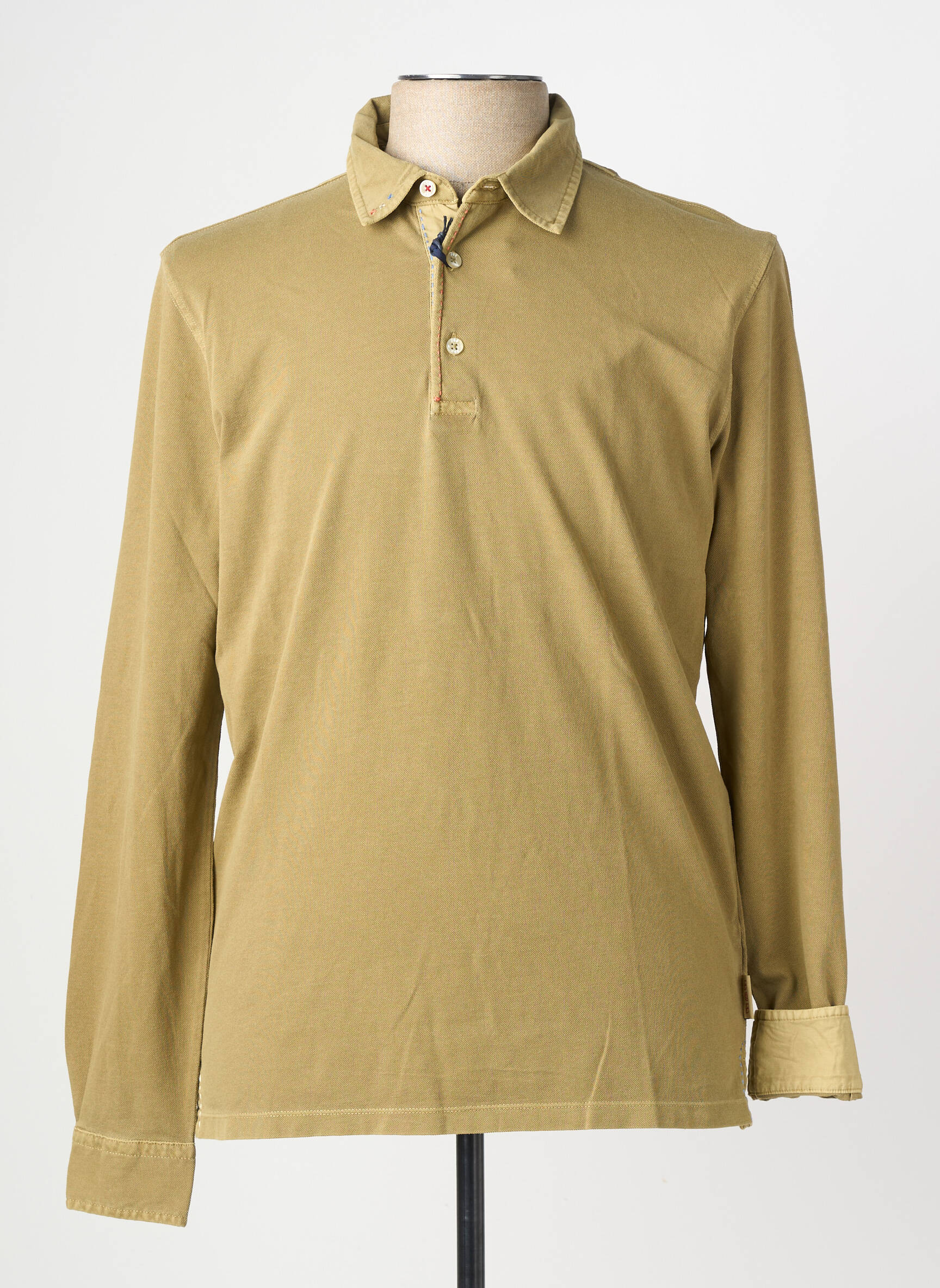 Polo manches longues manches longues vert BOB homme