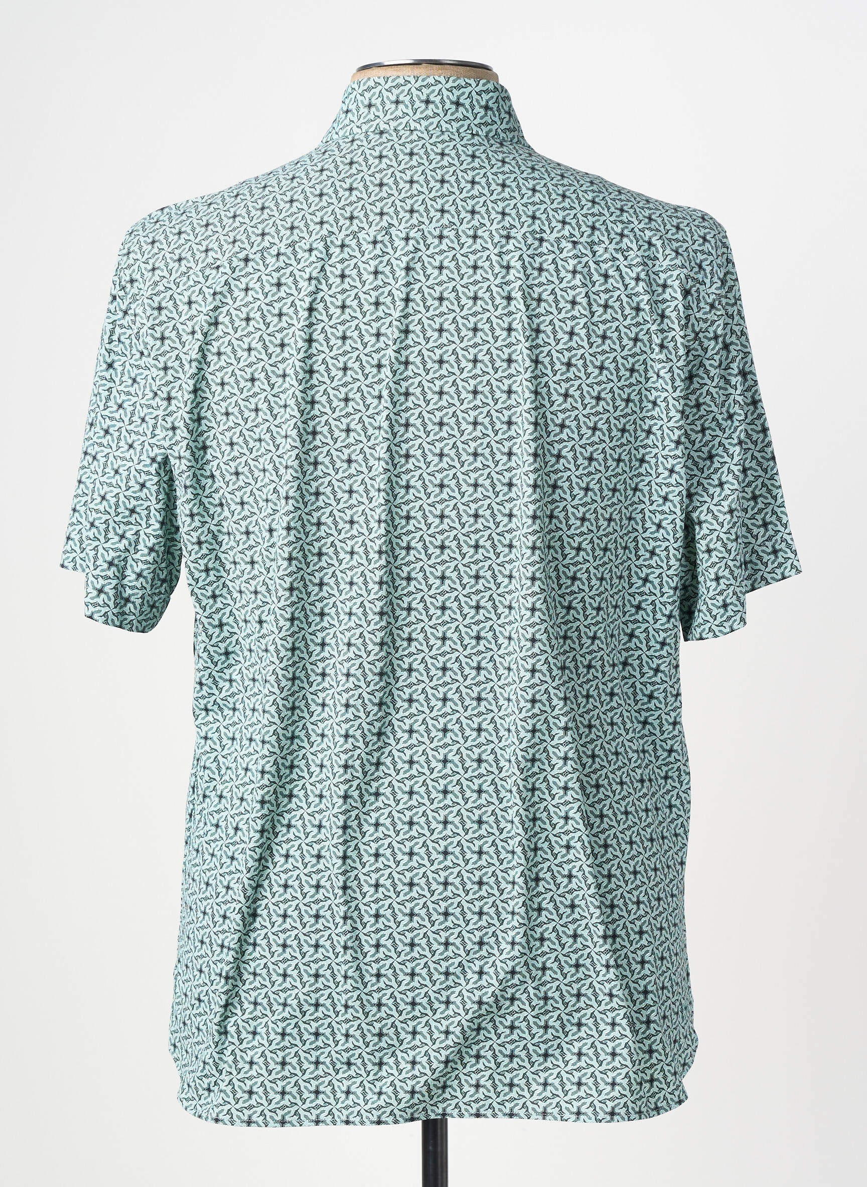 Chemise manches courtes imprimé fantaisie vert XACUS homme