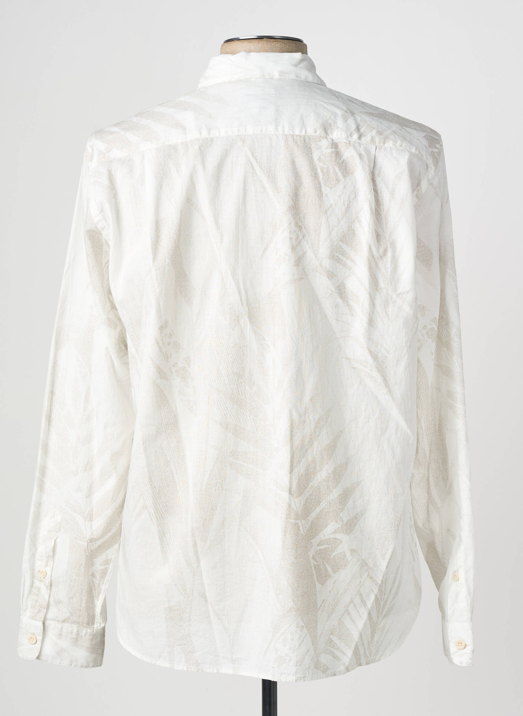 Chemise manches longues coupe cintrée beige XACUS homme