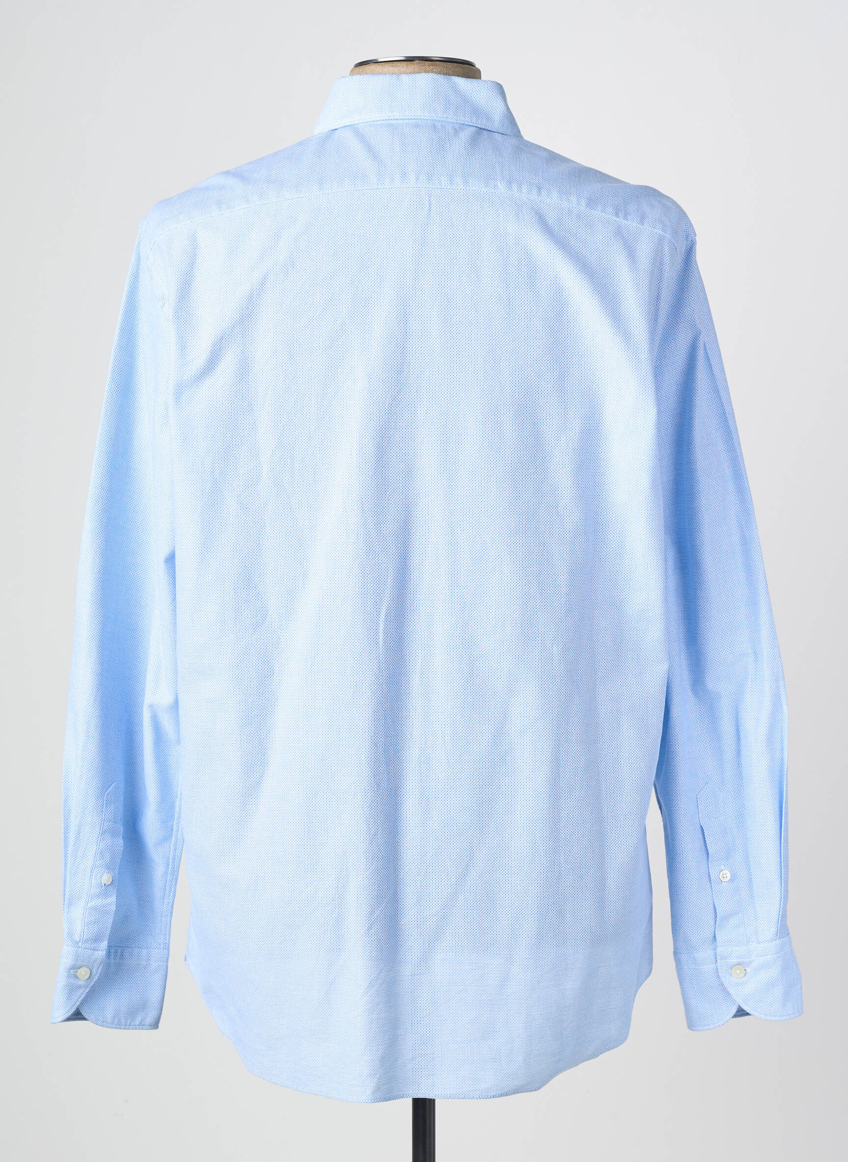 Chemise manches longues coupe cintrée bleu XACUS homme