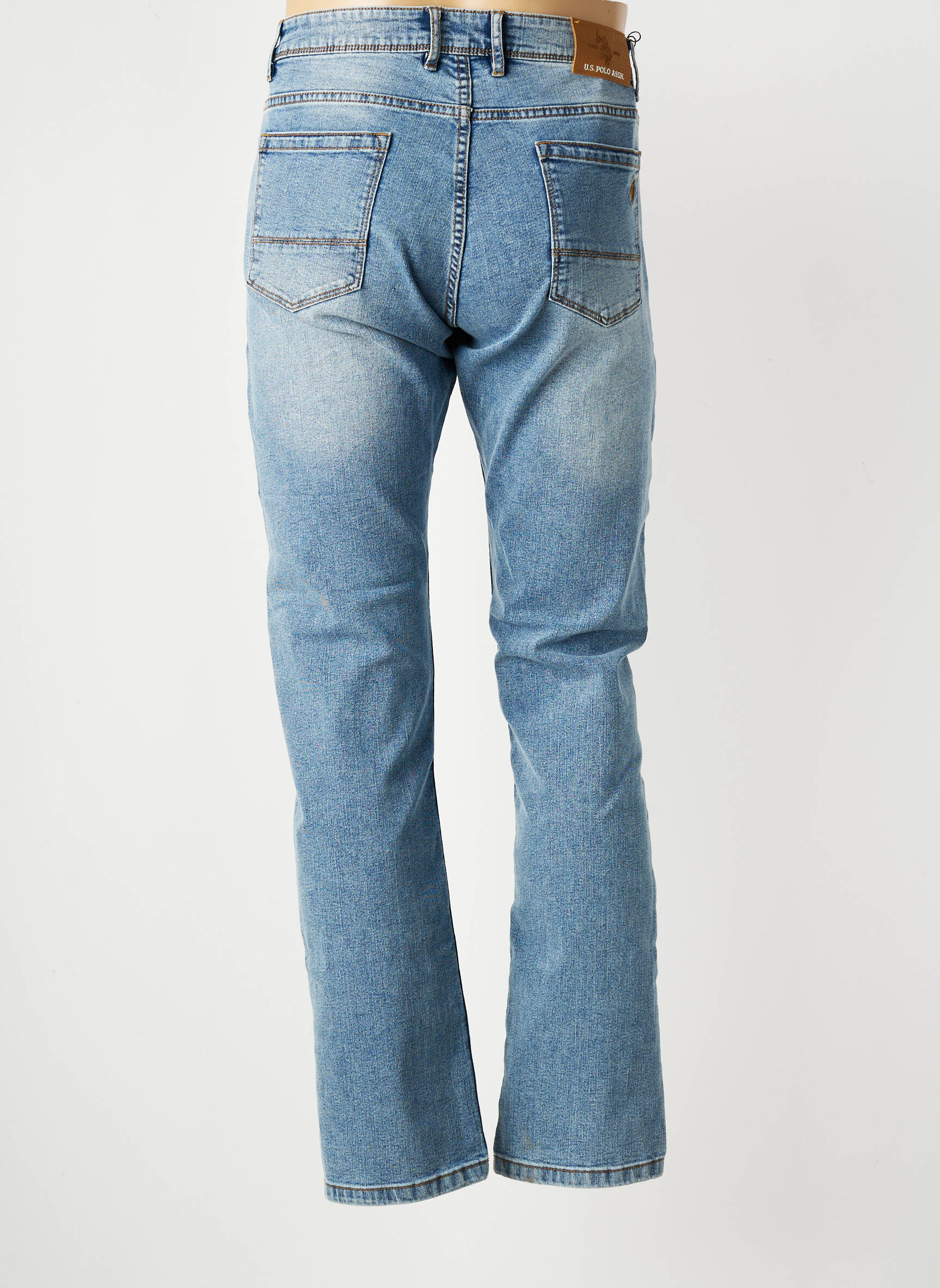 Jeans coupe droite fermeture boutonnée sur le devant taille normale bleu U.S. POLO ASSN homme