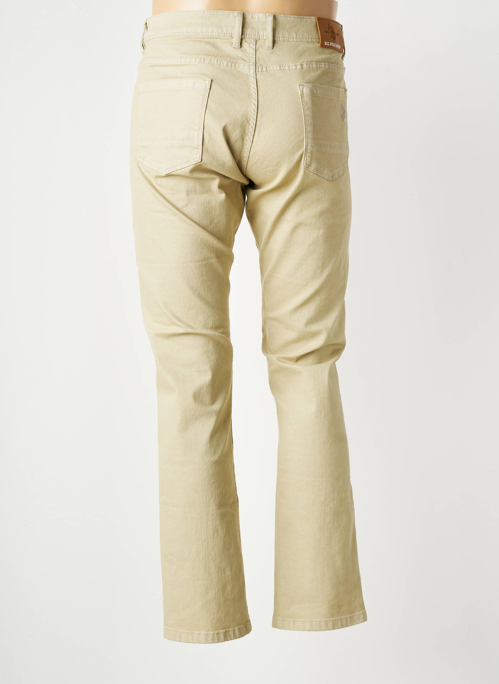 Jeans coupe droite fermeture boutonnée sur le devant taille normale beige U.S. POLO ASSN homme