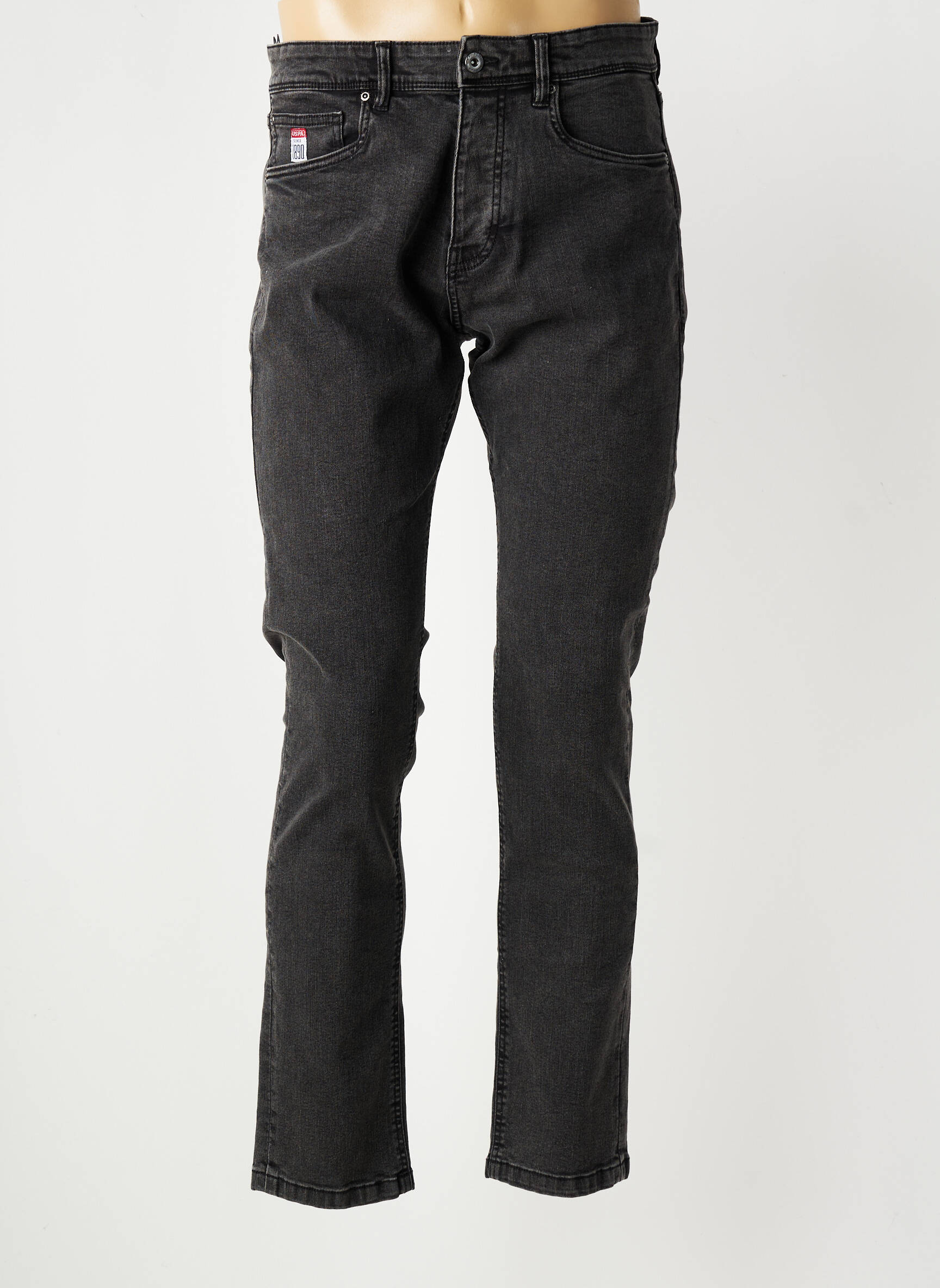 Jeans coupe droite fermeture boutonnée sur le devant taille normale noir U.S. POLO ASSN homme