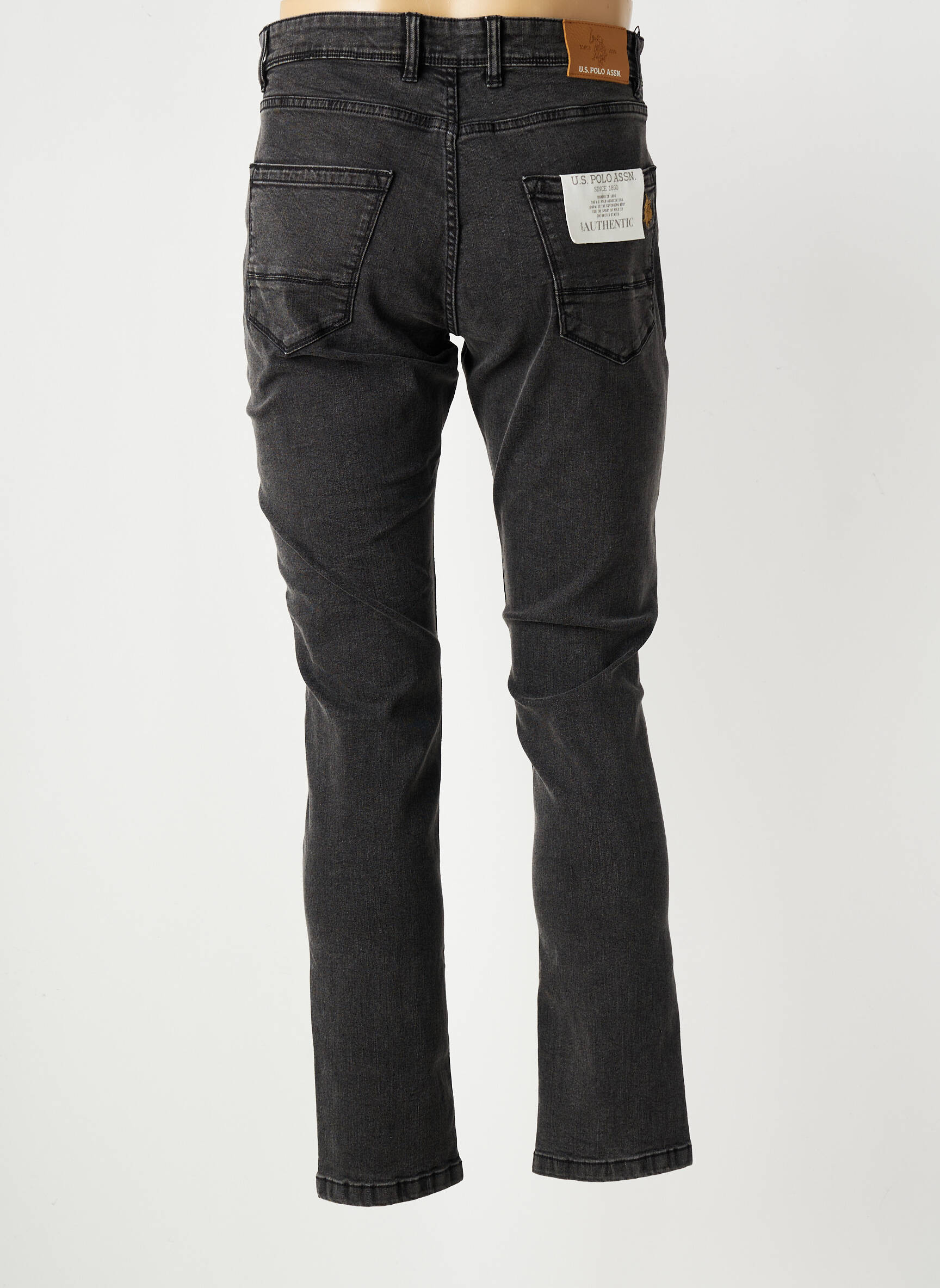 Jeans coupe droite fermeture boutonnée sur le devant taille normale noir U.S. POLO ASSN homme