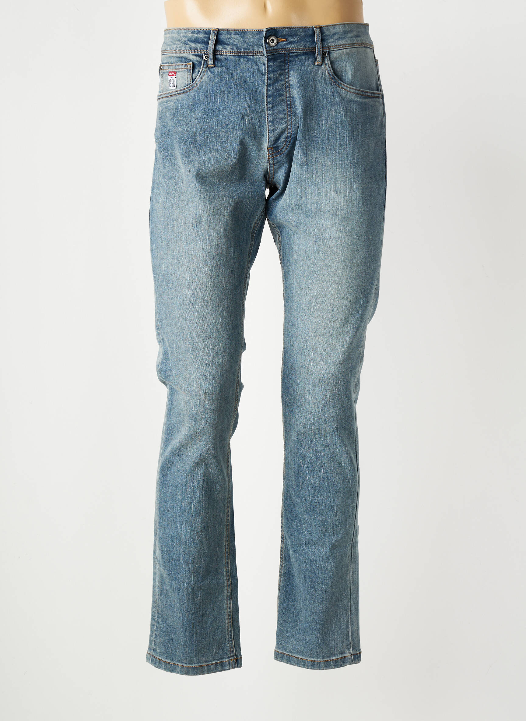 Jeans coupe droite fermeture boutonnée sur le devant taille normale bleu U.S. POLO ASSN homme