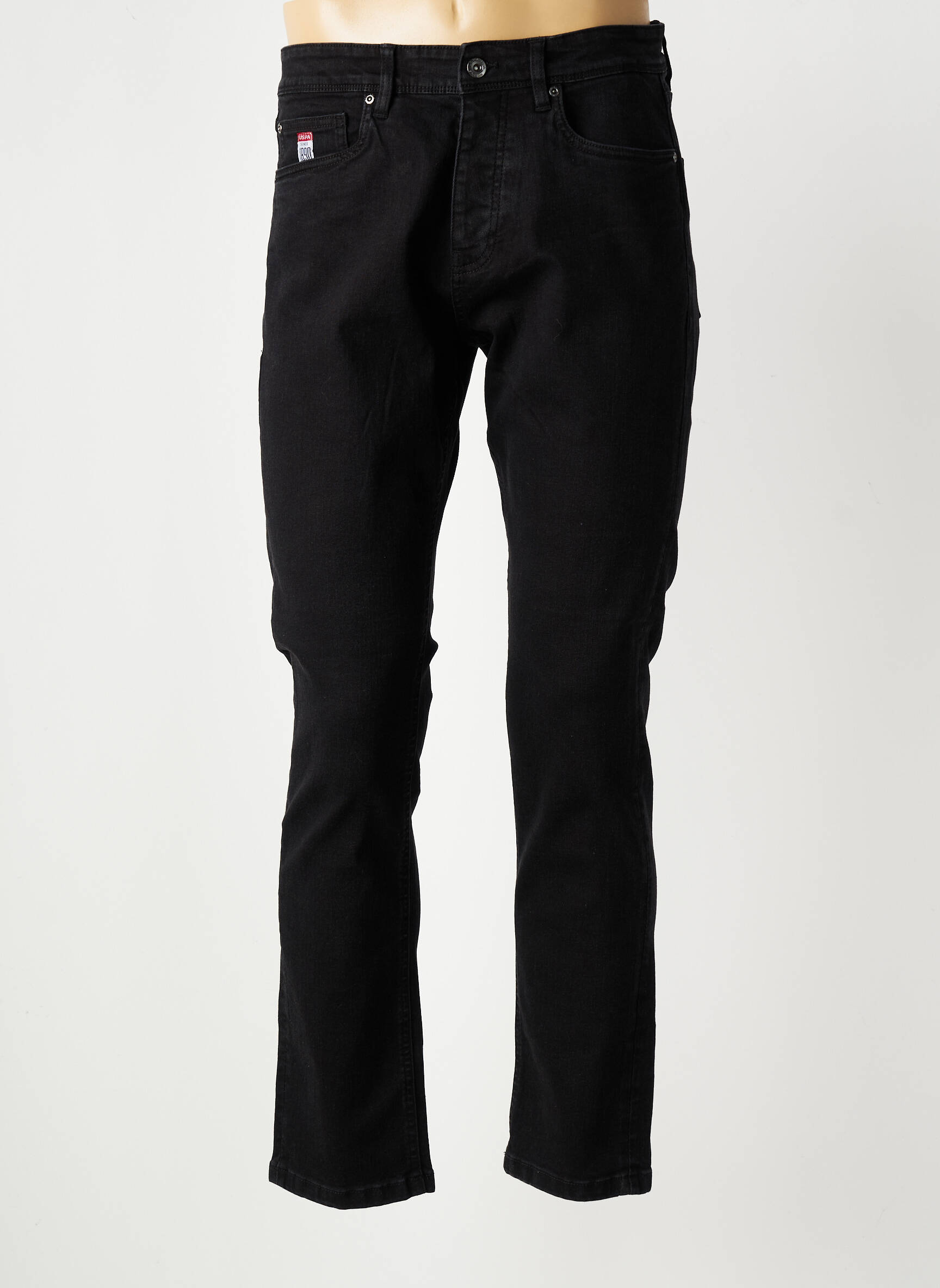 Jeans coupe droite fermeture boutonnée sur le devant taille normale noir U.S. POLO ASSN homme