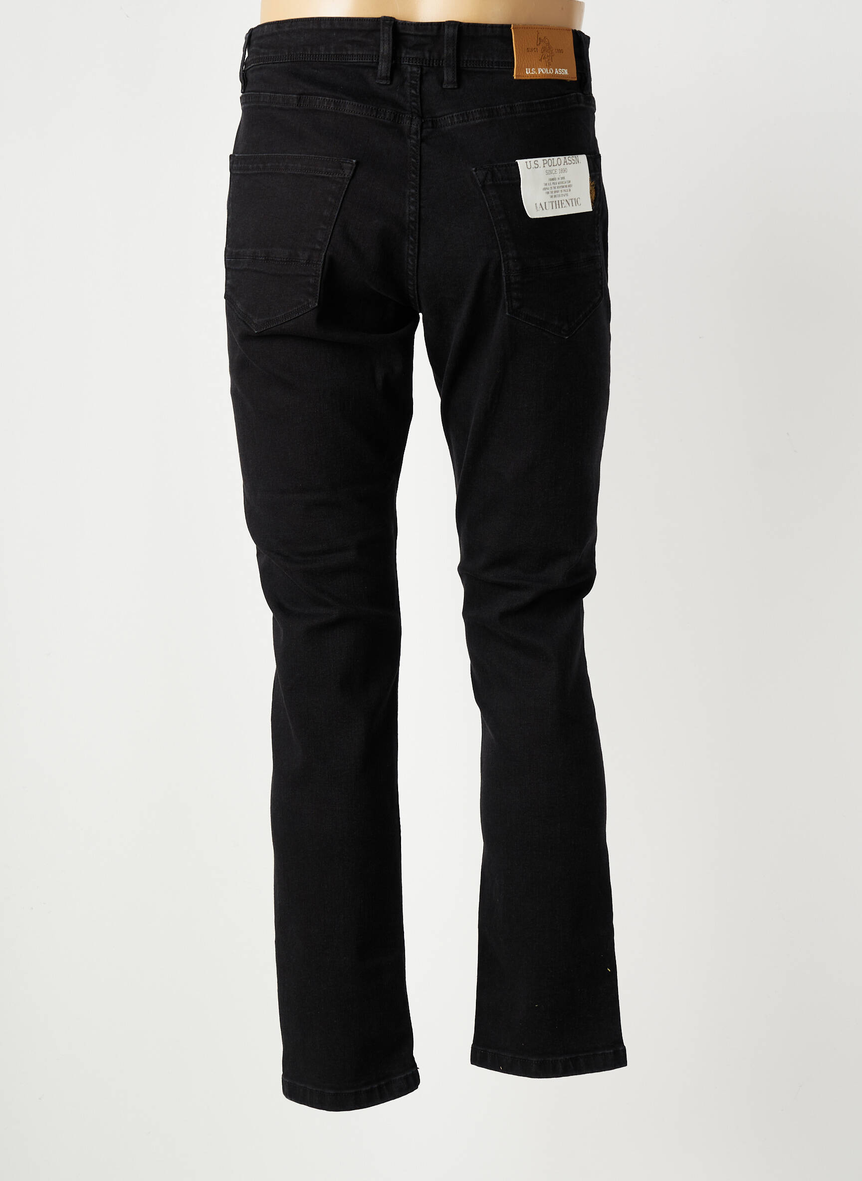 Jeans coupe droite fermeture boutonnée sur le devant taille normale noir U.S. POLO ASSN homme