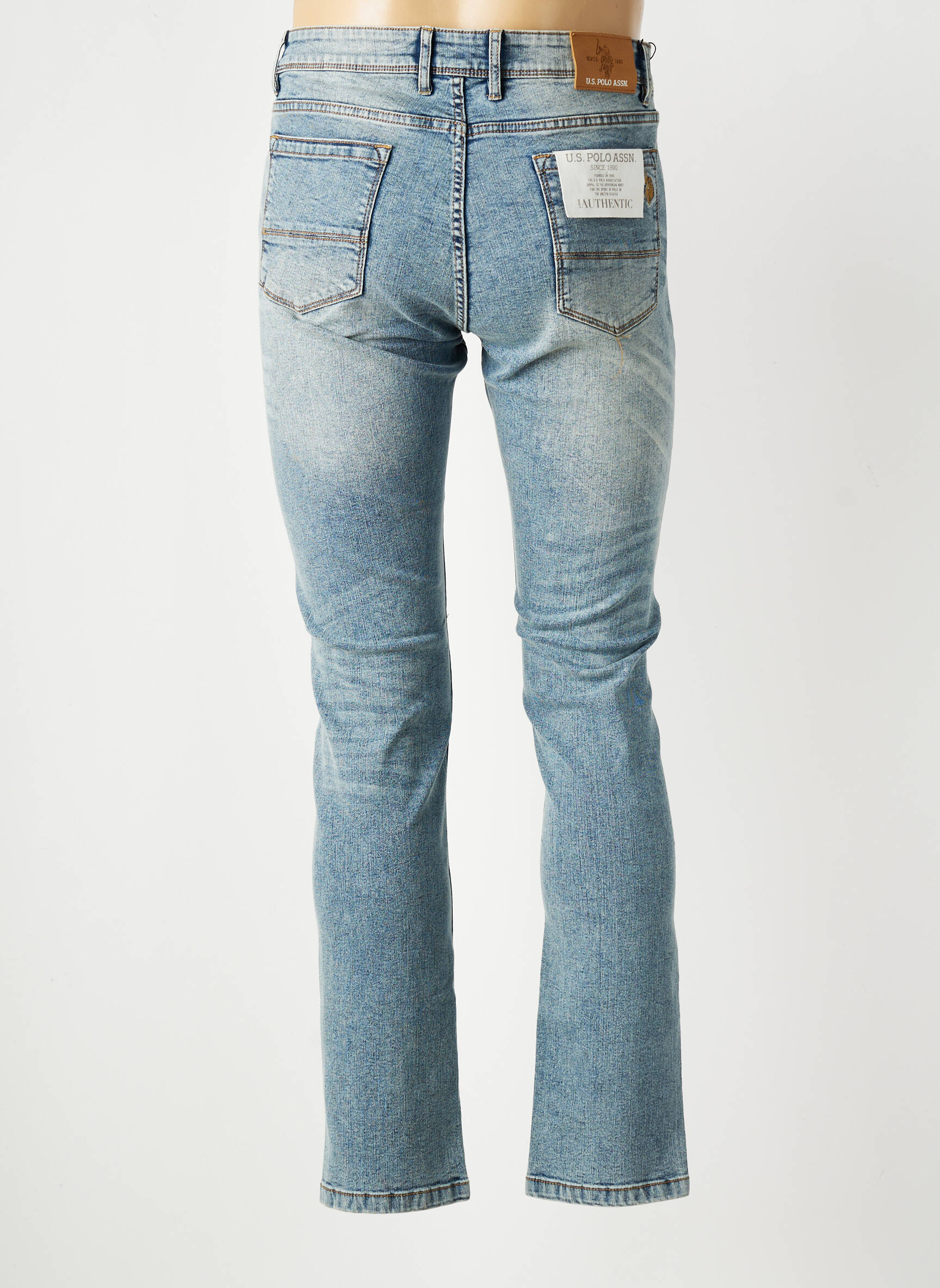 Jeans coupe slim fermeture boutonnée sur le devant taille normale bleu U.S. POLO ASSN homme