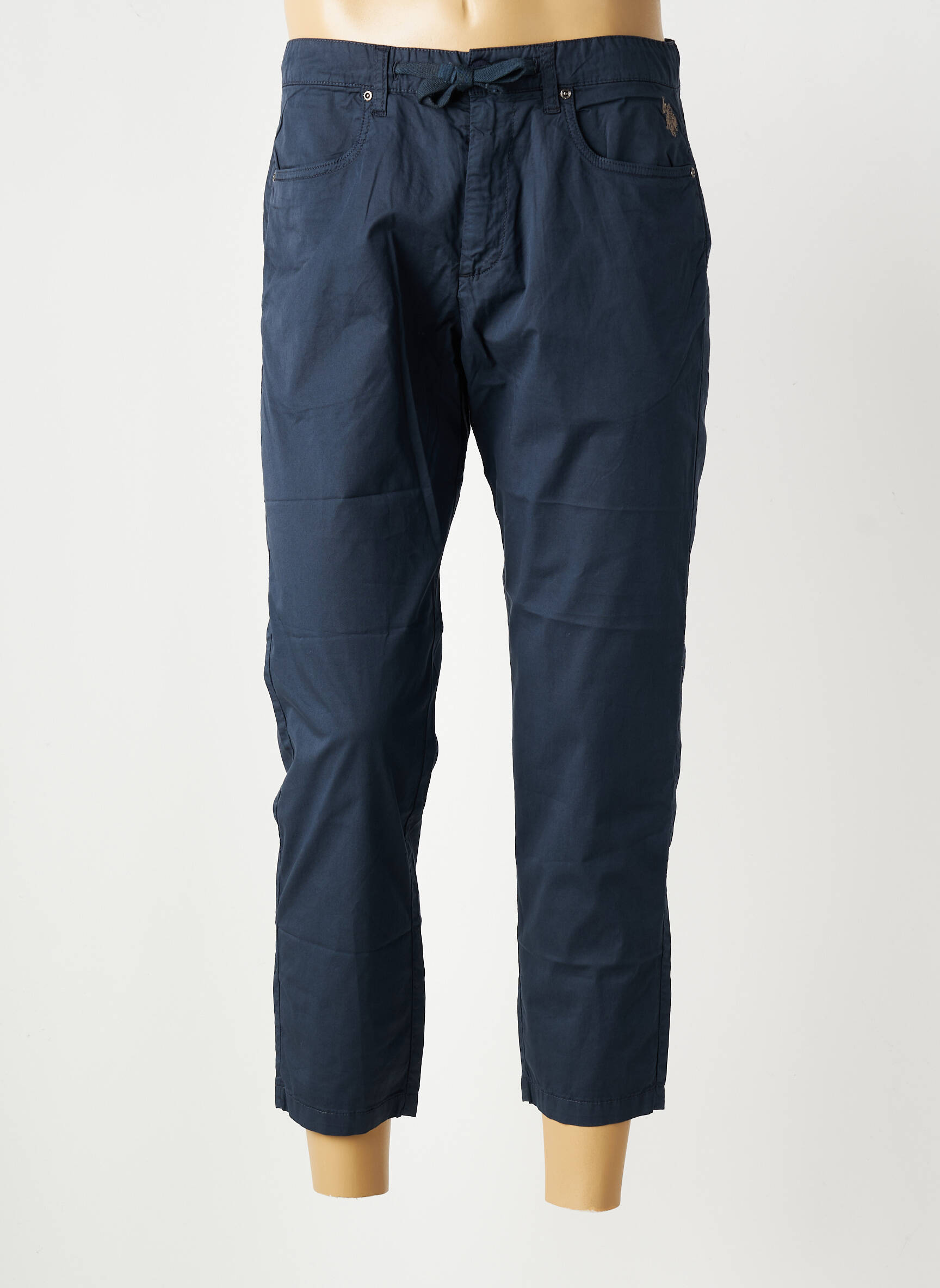 Pantalon 7/8 tissage popeline taille normale bleu U.S. POLO ASSN homme