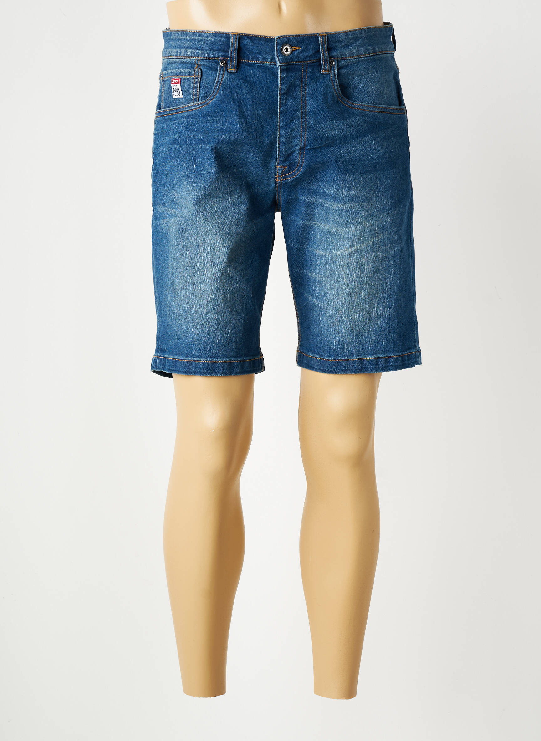 Bermuda tissage denim taille normale bleu U.S. POLO ASSN homme