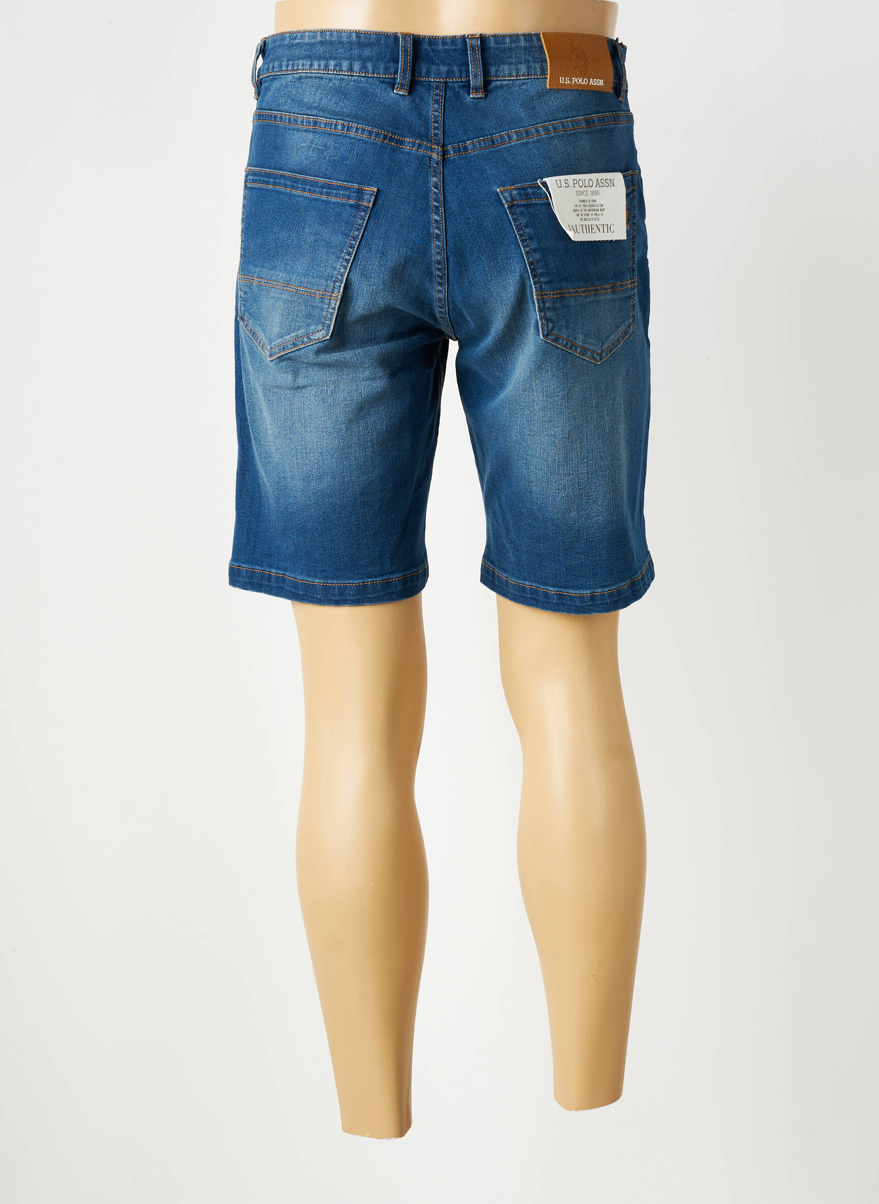 Bermuda tissage denim taille normale bleu U.S. POLO ASSN homme