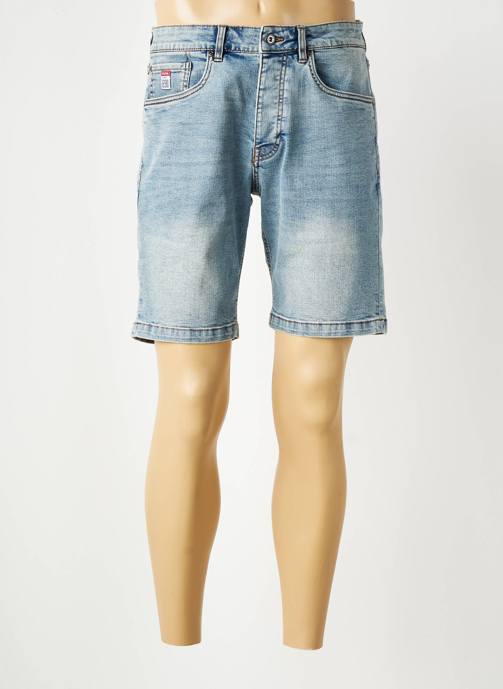 Bermuda tissage denim taille normale bleu U.S. POLO ASSN homme