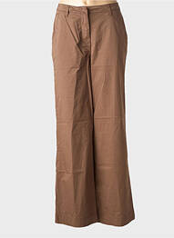 Pantalon large tissage popeline taille normale marron U.S. POLO ASSN femme