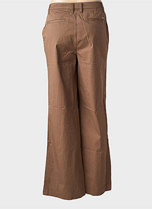 Pantalon large tissage popeline taille normale marron U.S. POLO ASSN femme