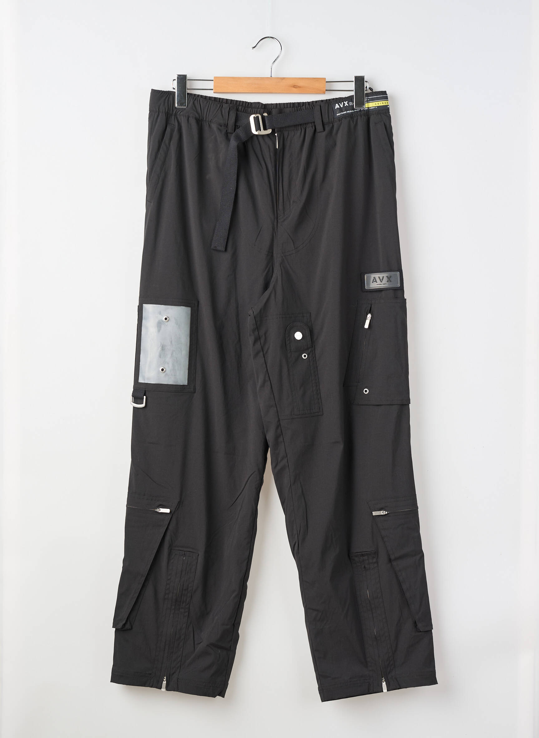 Pantalon cargo taille élastique taille normale noir AVIREX homme